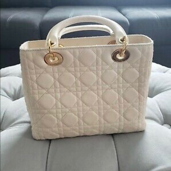 Authentic Christian Dior Lady Dior Yvory cream bag - Picture 3 of 8